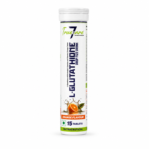 L-Glutathione Reduced Effervescent Tablets 500mg with NAC, Vitamin C, Hyaluronic Acid, Astaxanthin & Zinc | Skin Glow, Detox & Antioxidant Support | Orange Flavour | 15 Tablets