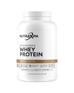 NUTRAXPM Concentrate Whey Protein – High Quality Protein | 25.2g Protein | 5.7g BCAA | 2.2 lbs – Cafe Mocha