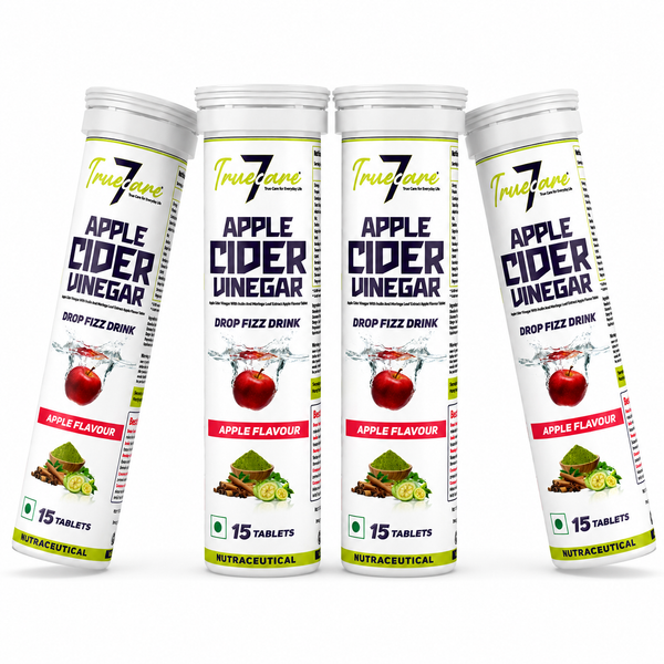 Pack Of 4 - TrueCare7 Apple Cider Vinegar – Supports Metabolism, Appetite Control, Weight Management & Healthy Digestion