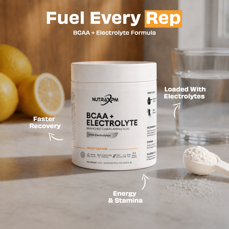 NUTRAXPM BCAA + Electrolyte – Muscle Growth | Faster Recovery | 360g | 30 Servings – Watermelon