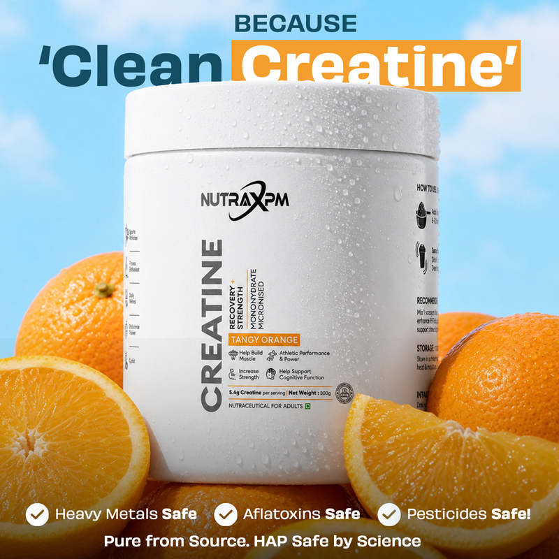 NUTRAXPM Creatine Monohydrate Micronized | 5.4g Per Serving | 300g | 50 Servings – Lemon
