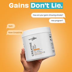 NUTRAXPM Creatine Monohydrate Micronized | 5.4g Per Serving | 300g | 50 Servings – Tangy Orange