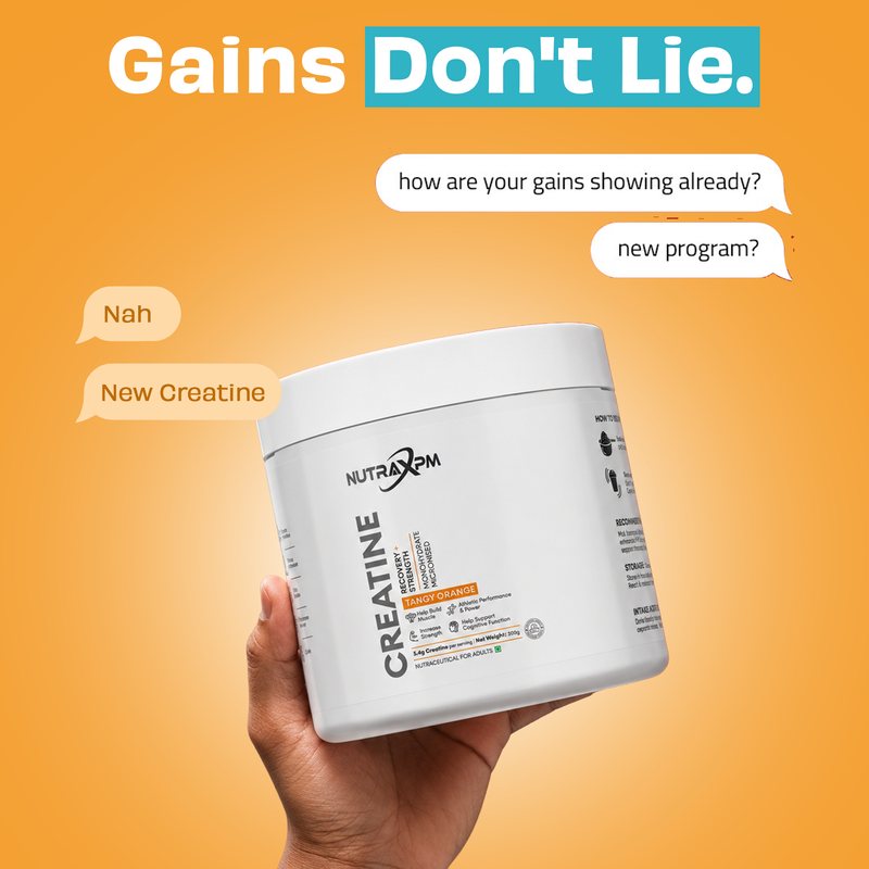 NUTRAXPM Creatine Monohydrate Micronized | 5.4g Per Serving | 300g | 50 Servings – Tangy Orange