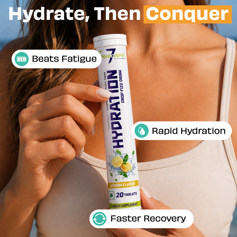 Hydration Electrolyte Effervescent Tablets | Lemon Flavor | Hydration & Mineral Support | 20  Tablets
