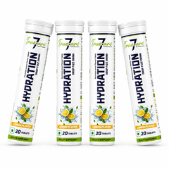 Pack Of 4 Hydration Electrolyte Effervescent Tablets | Lemon Flavor | Hydration & Mineral Support | 20  Tablets