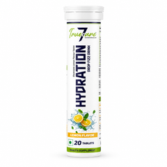 Hydration Electrolyte Effervescent Tablets | Lemon Flavor | Hydration & Mineral Support | 20  Tablets