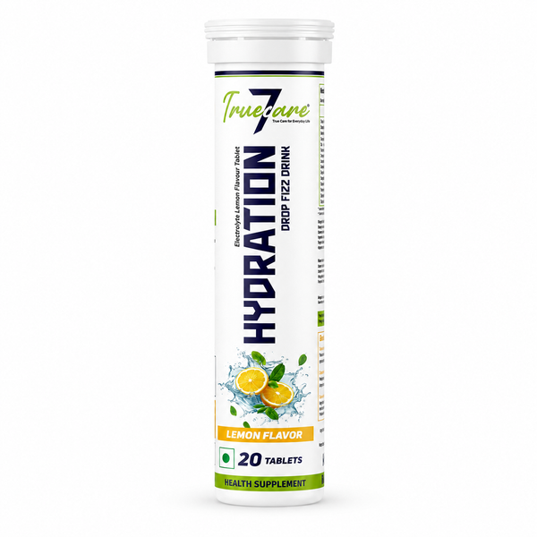 Hydration Electrolyte Effervescent Tablets | Lemon Flavor | Hydration & Mineral Support | 20  Tablets