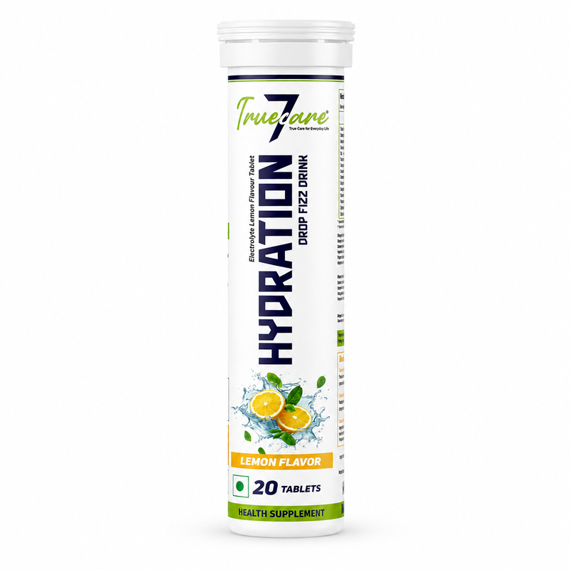 Hydration Electrolyte Effervescent Tablets | Lemon Flavor | Hydration & Mineral Support | 20  Tablets