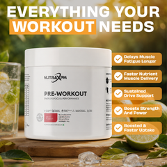 NUTRAXPM Pre-Workout – Energy | Focus | Performance | 360g | 200mg Caffeine – Fruit Punch