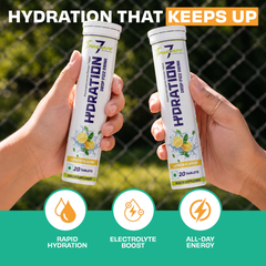 Hydration Electrolyte Effervescent Tablets | Lemon Flavor | Hydration & Mineral Support | 20  Tablets