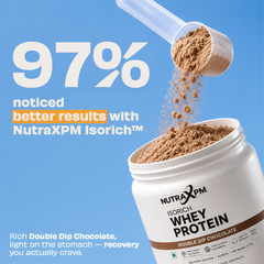 NUTRAXPM Isorich Whey Protein – Double Dip Chocolate Isolate & Concentrate Blend | 25.67g Protein | 5.7g BCAA | 2.2 lbs