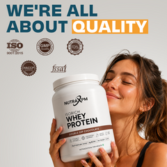 NUTRAXPM Isorich Whey Protein – Double Dip Chocolate Isolate & Concentrate Blend | 25.67g Protein | 5.7g BCAA | 2.2 lbs