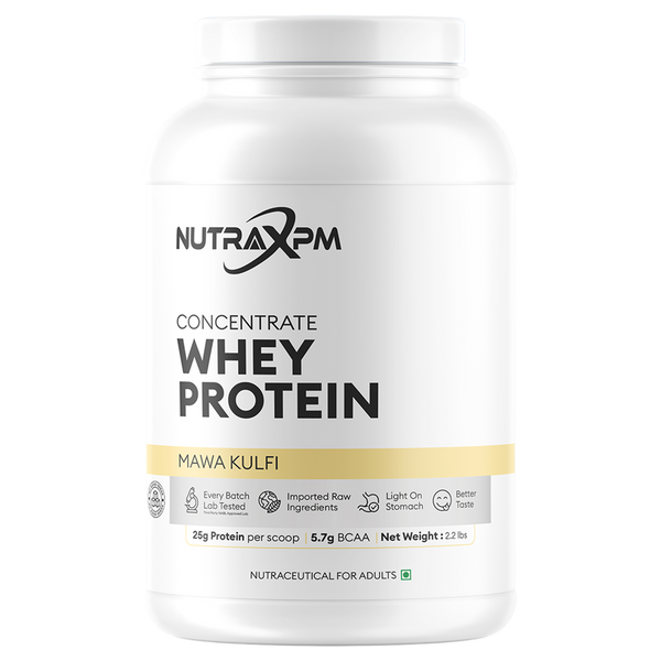 NUTRAXPM Concentrate Whey Protein – High Quality Protein | 25.2g Protein | 5.7g BCAA | 2.2 lbs – Mava Kulfi